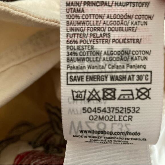 Topshop Moto Rose Embroidered Mom High Waisted Jeans Size 28x27 - Picture 9 of 11